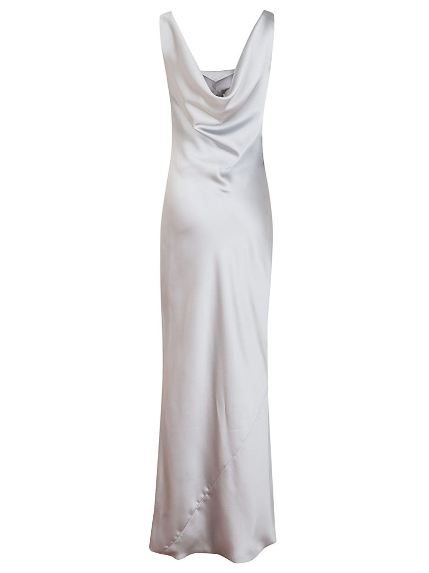 Norma Kamali Floor-Length Evening Dress With Deep V-Neckline