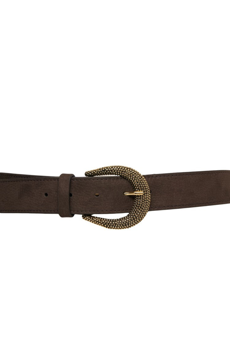Orciani Nubuck And Textured Leather Belt