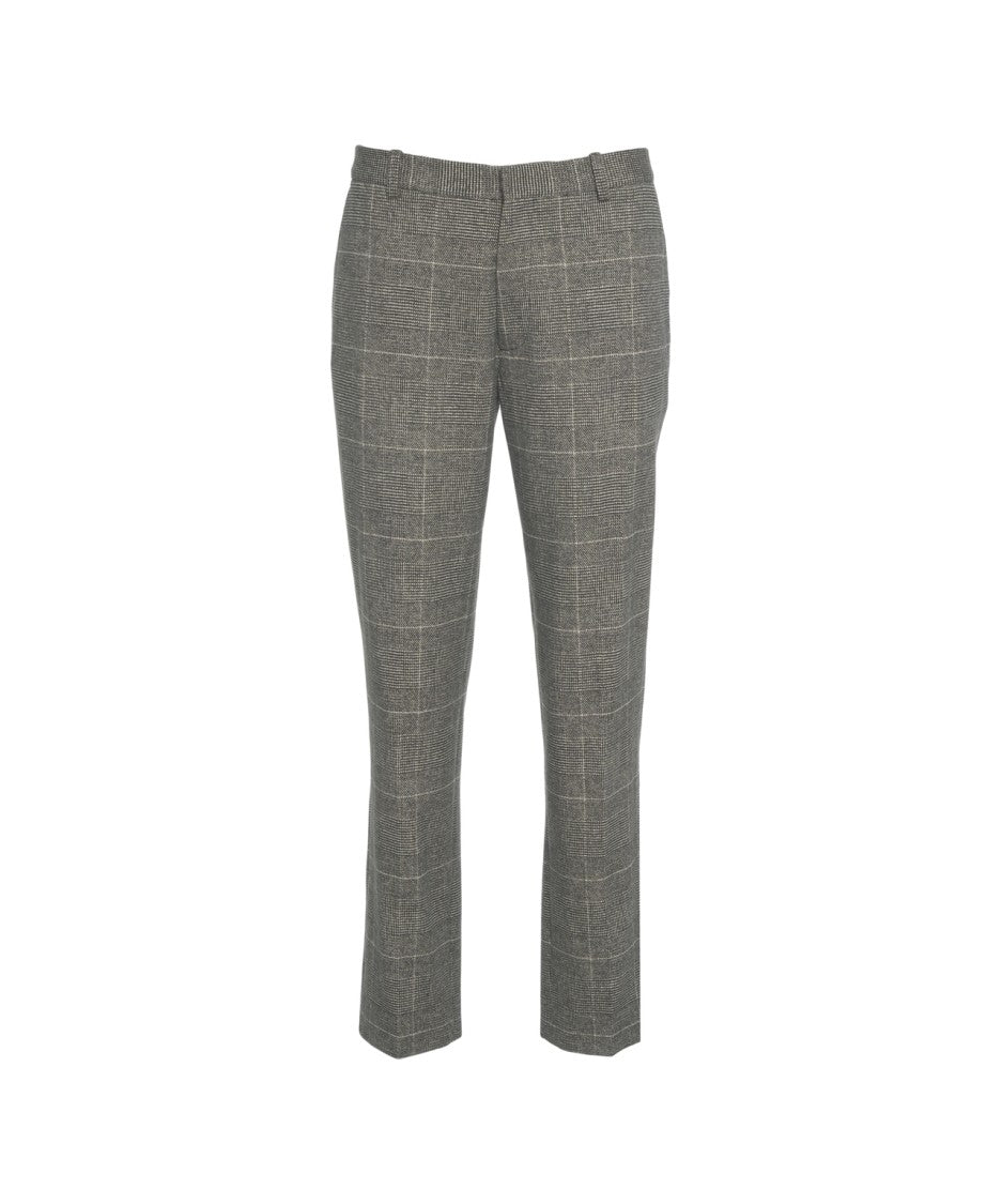 Circolo 1901 Checkered Slim-Fit Chinos With Tailored Silhouette