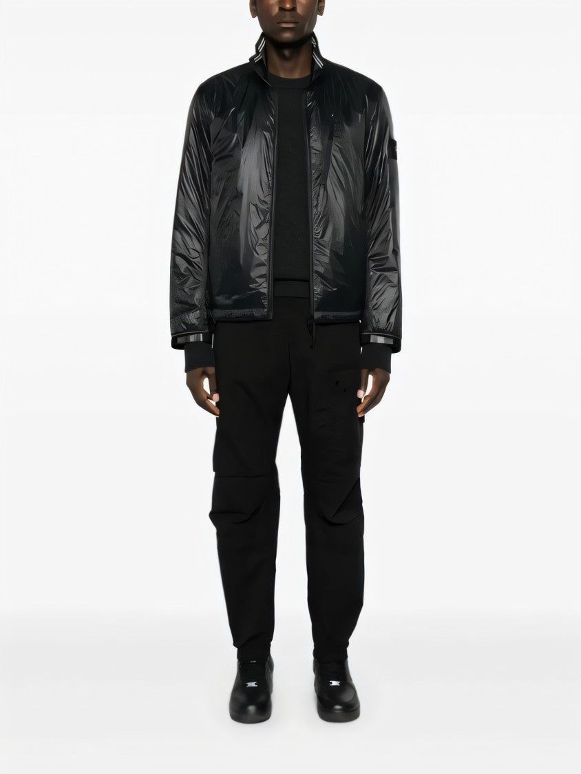 Stone Island Black Polyamide Jacket With Primaloft Insulation