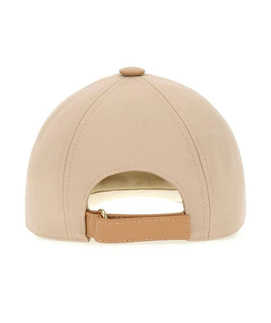 Max Mara Structured Cotton Baseball Cap With Embroidered Detail
