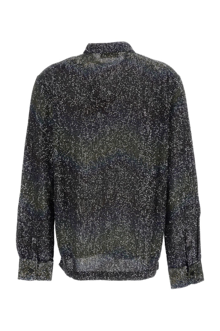 Missoni Multicolor Caperdoni Greek Key Knit Shirt
