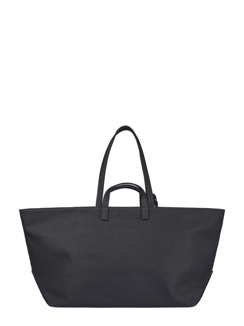 A.P.C. Structured Black Cotton Tote Bag