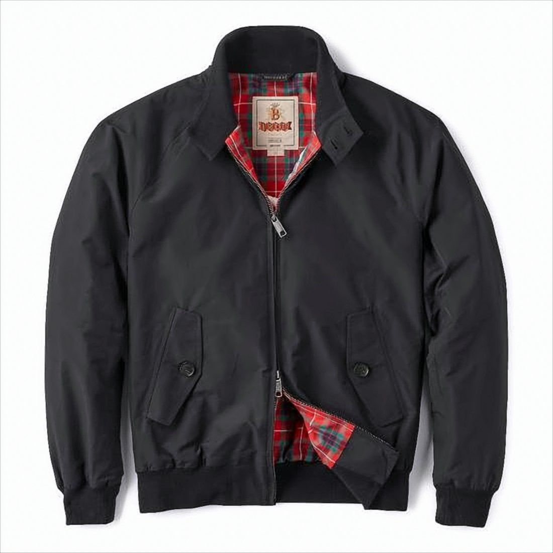 Baracuta Classic Harrington Jacket With Tartan Lining