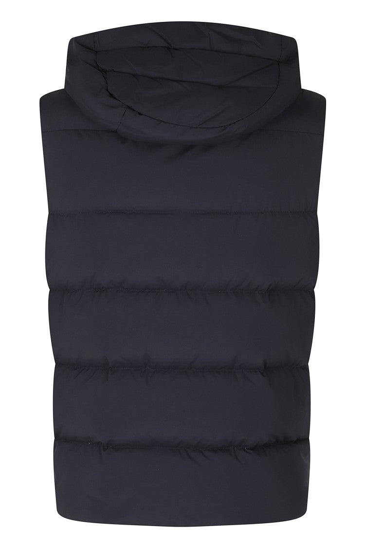 Moorer Navy Fire Skt Polyester Hooded Gilet