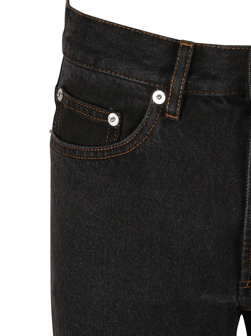 A.P.C. High-Waisted Straight-Leg Jeans With Contrasting Stitching