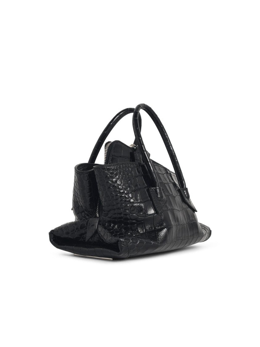 The Attico 'La Passeggiata' Mini Bag In Black Leather