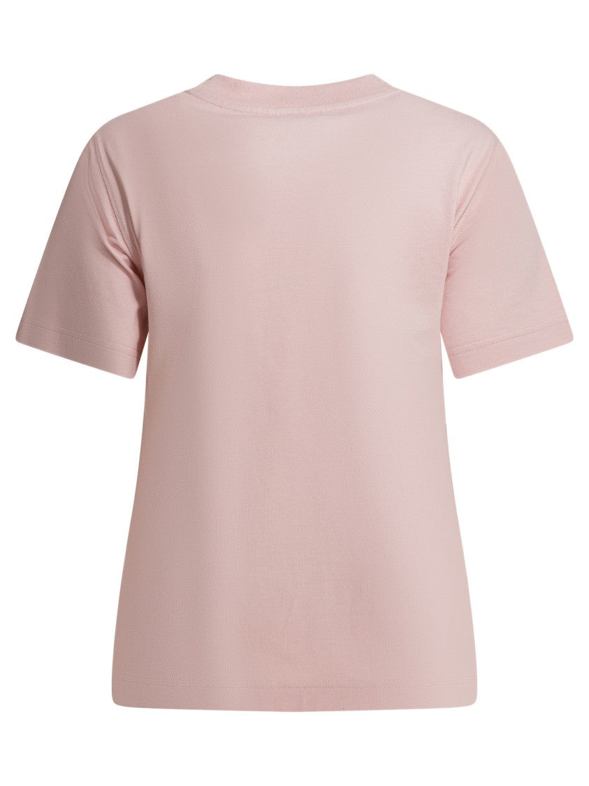 Burberry Regular Fit Cotton T-Shirt With Textured Logo Detailing