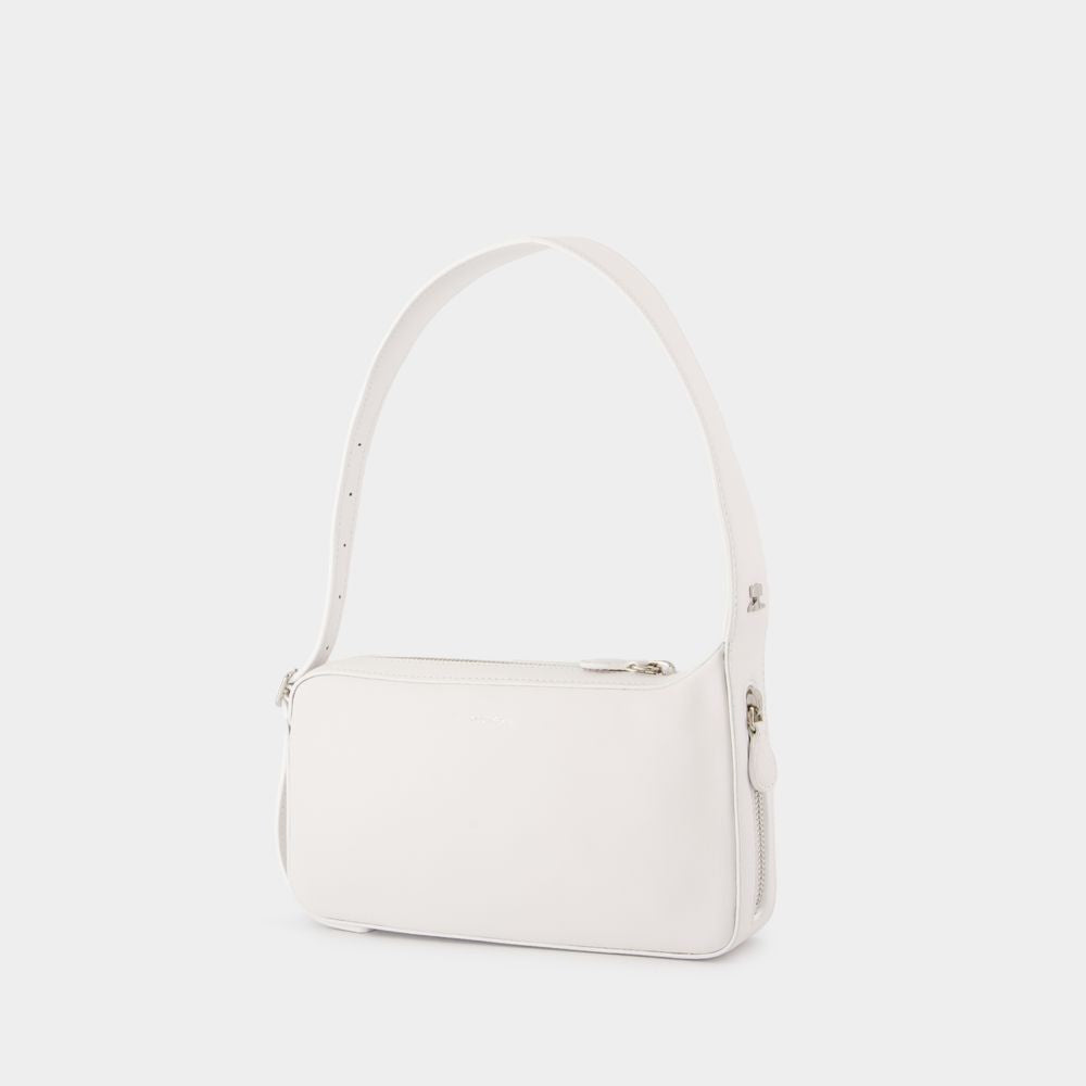 Courrèges One Racer Baguette Shoulder Bag - Leather - White