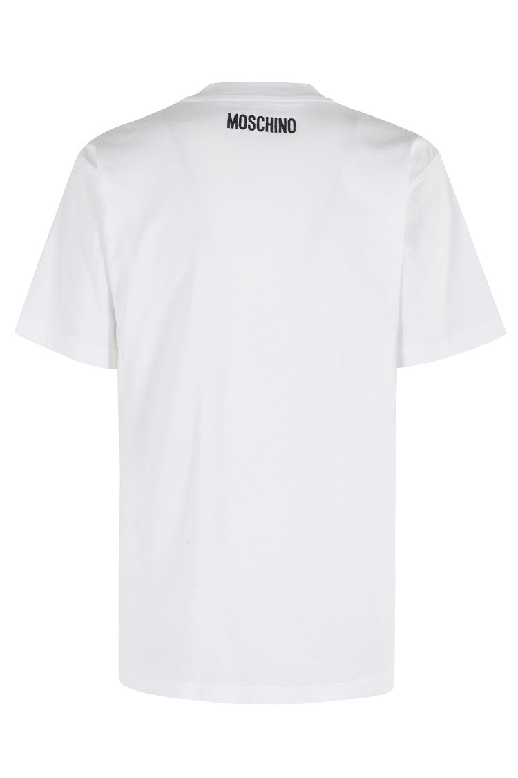 Moschino Short-Sleeve T-Shirt With Embroidered Logo