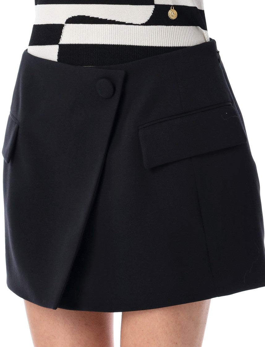 Balmain Asymetric Mini Skirt