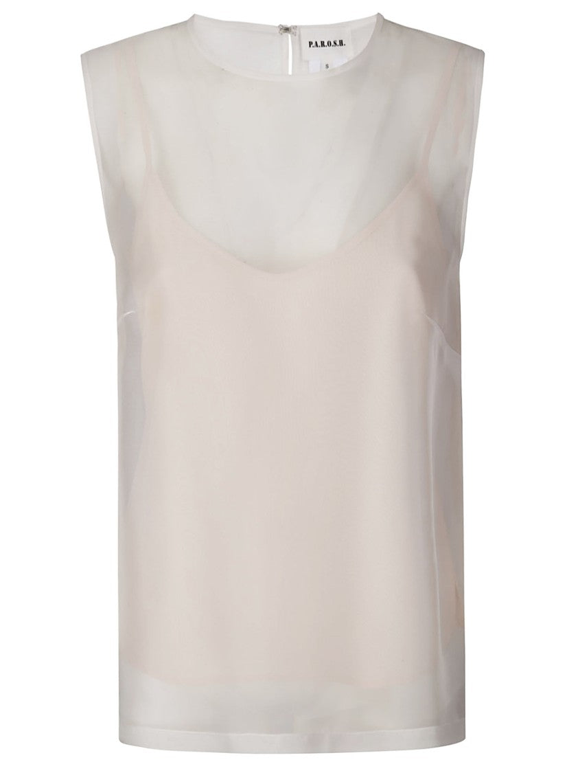 P.A.R.O.S.H. Transparent Silk Shirt With Underlayer