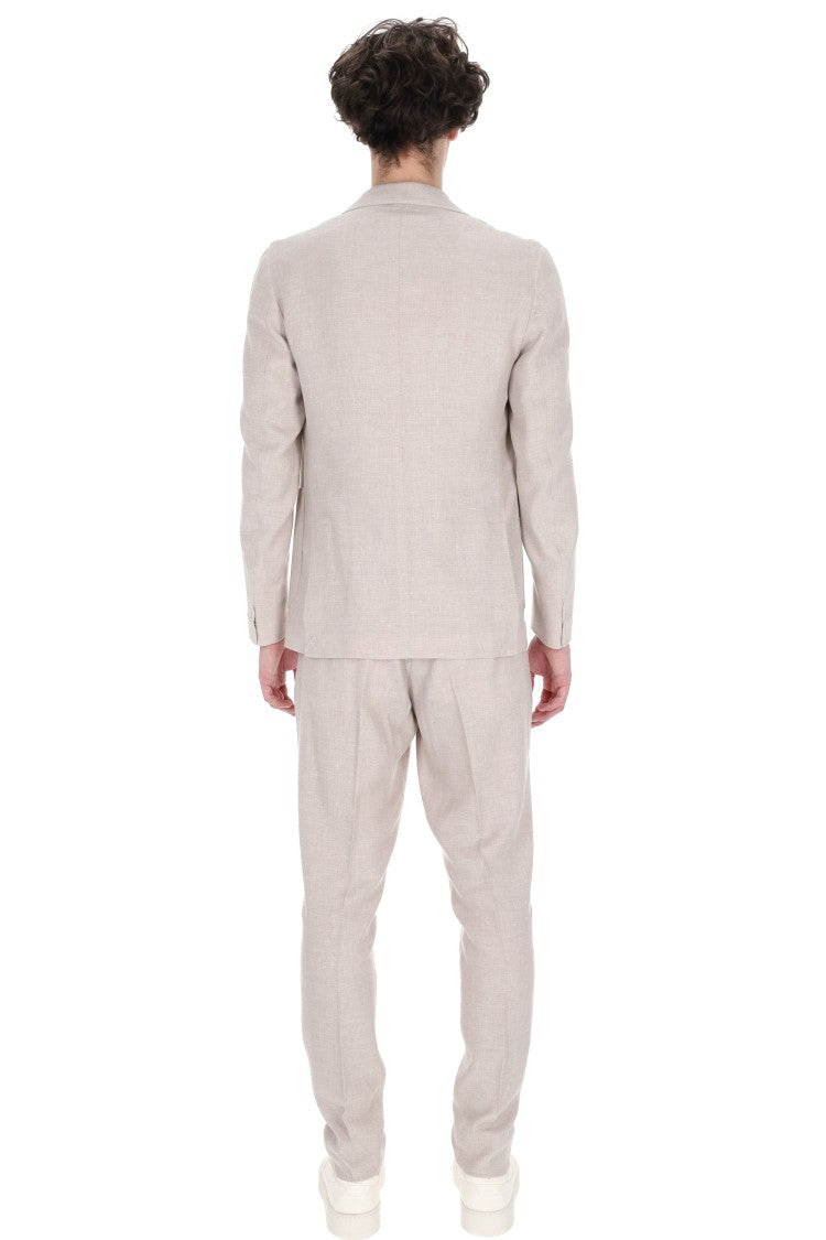 Eleventy Cross-Ply Zegna Fabric Beige Suit