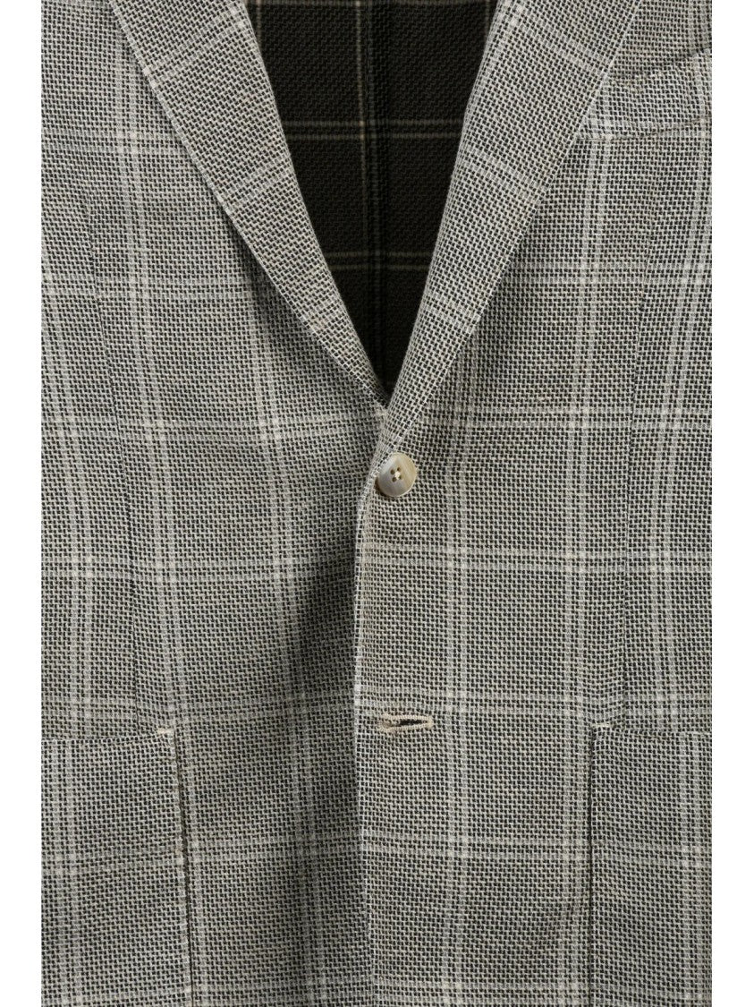 L.B.M. 1911 Beige Unlined Cotton-Blend Blazer