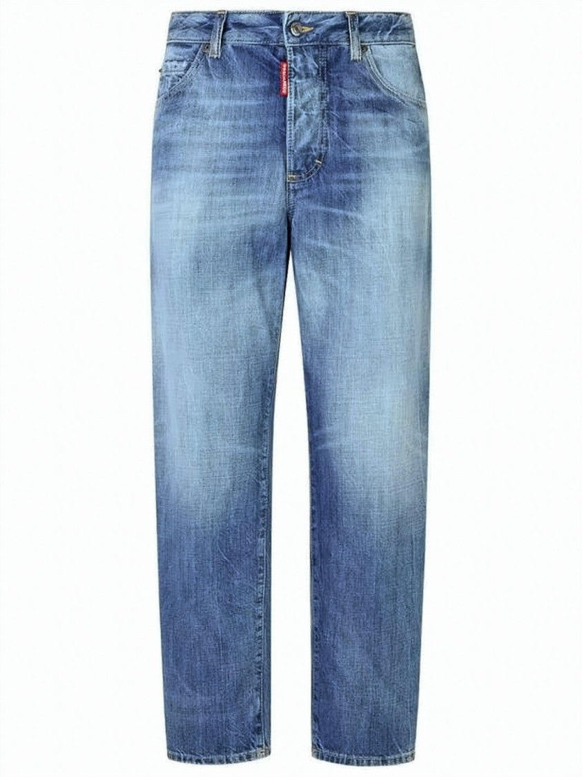 Dsquared2 Classic Five-Pocket Denim Trousers With Subtle Whiskering