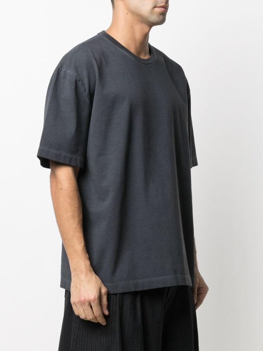 Maison Margiela Charcoal Grey Cotton T-Shirt With Signature Detail
