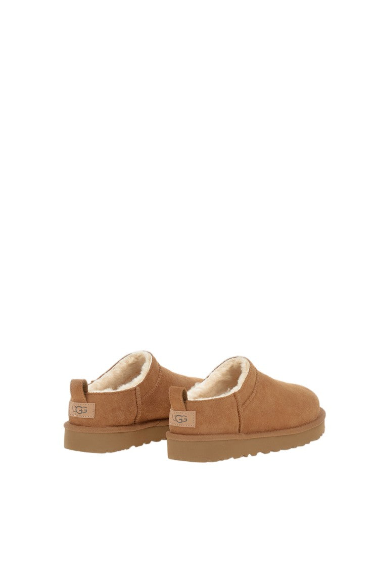 Ugg Water-Repellent Suede Slip-On Shoes With Sheepskin Lining