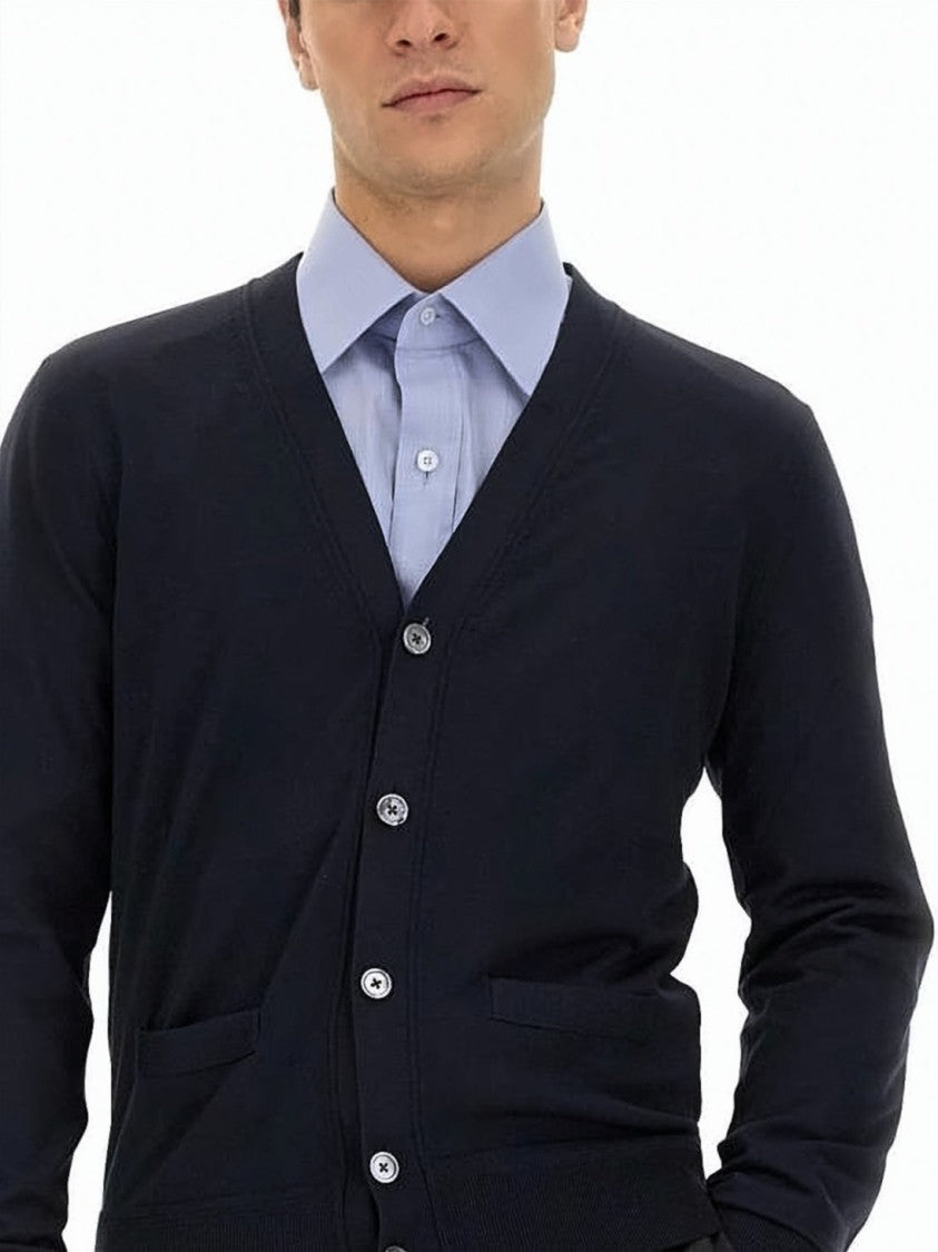 Tom Ford Deep V-Neck Wool Cardigan With Tailored Fit