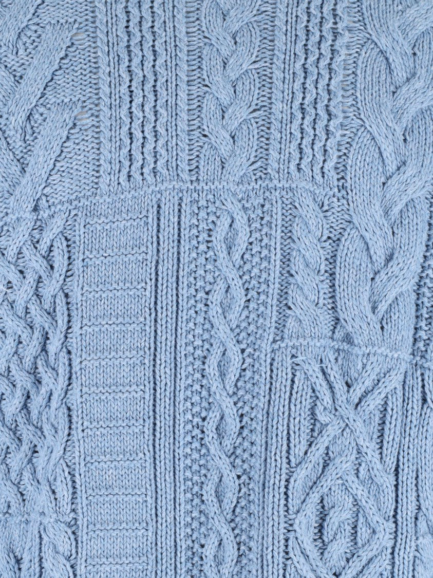 Polo Ralph Lauren Blue American Flag Cable Knit Sweater