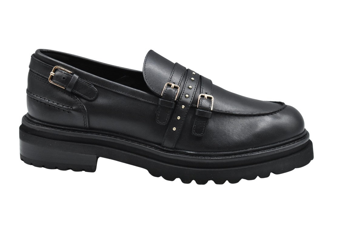 Janet & Janet Platform Flats With Buckle Accents