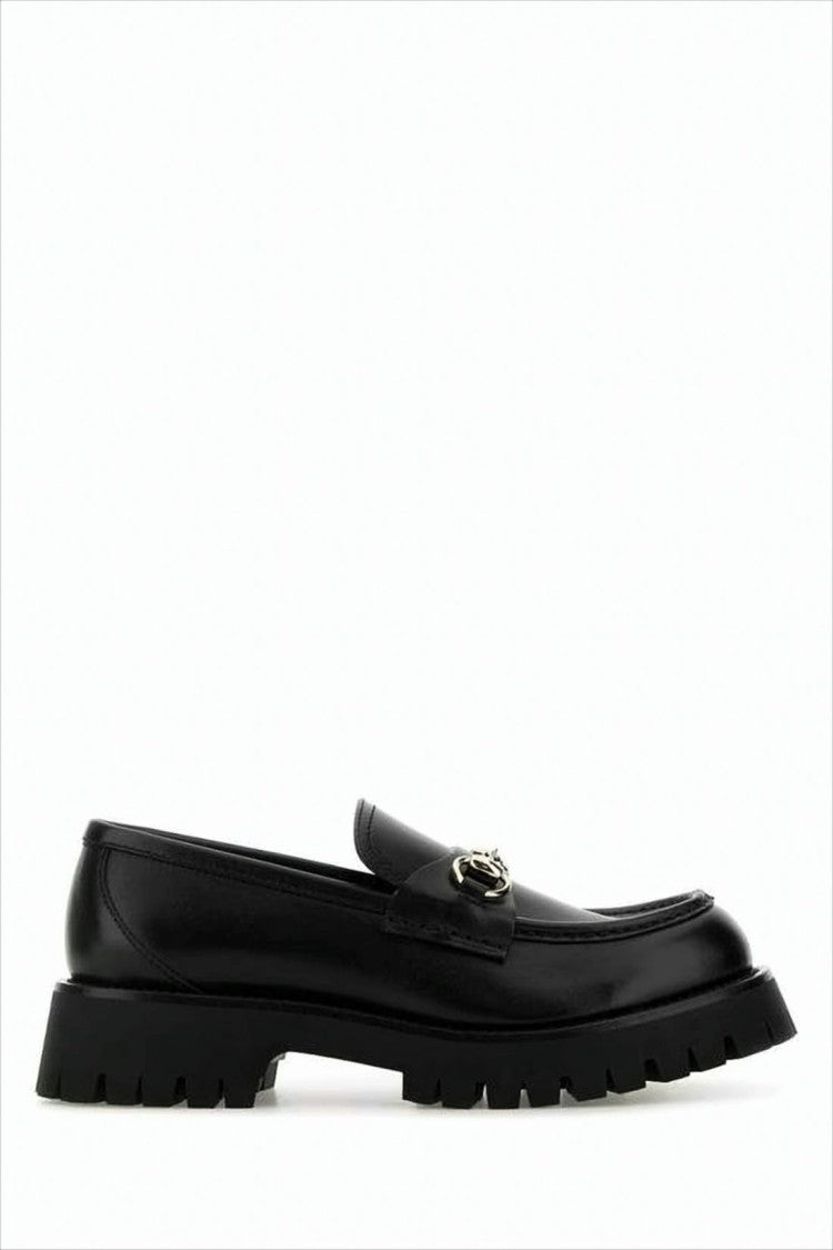 Gucci Leather Loafers With Chunky Rubber Sole