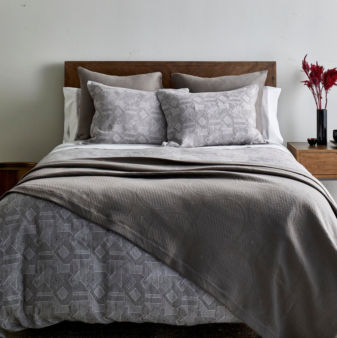 Ann Gish Great Hall Coverlet Set - Ash