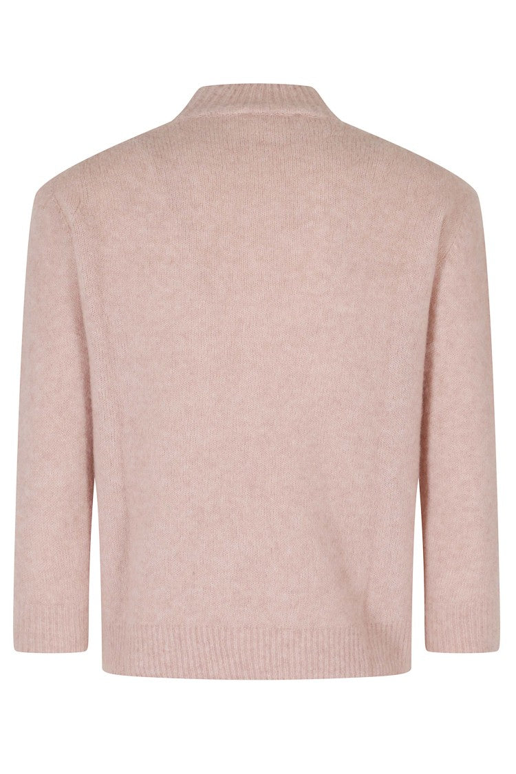 Roberto Collina Lupetto 3/4-Sleeve High-Neck Cashmere-Blend Sweater