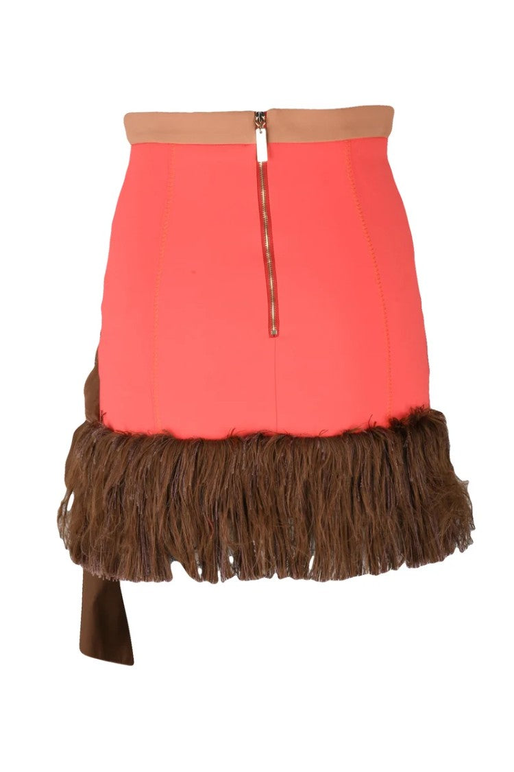 Elisabetta Franchi High-Waist Mini Skirt - Red