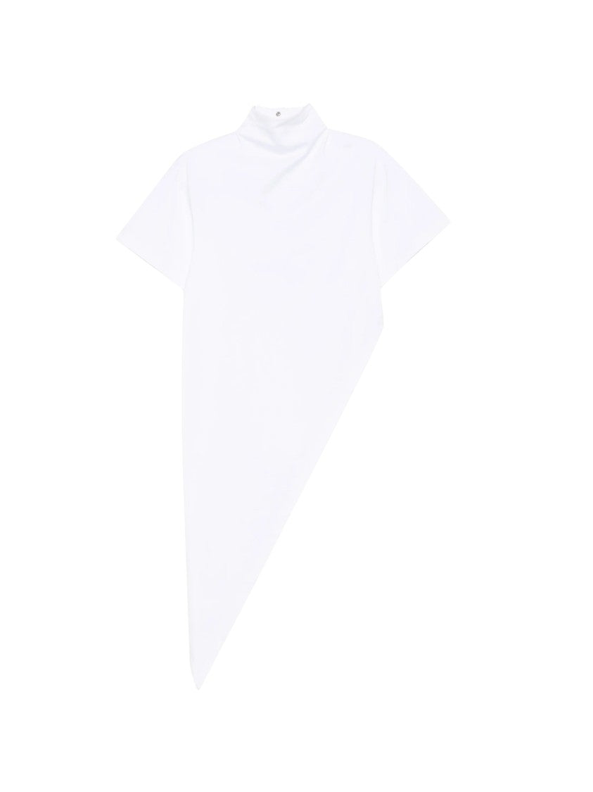 Alaïa White Cotton Asymmetric Top