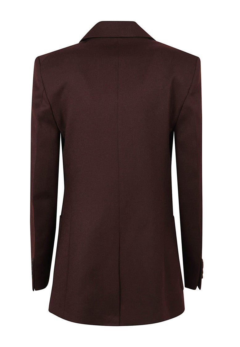 Victoria Beckham Textured Wool Jacket With Tailored Silhouette And Two-Button Closure