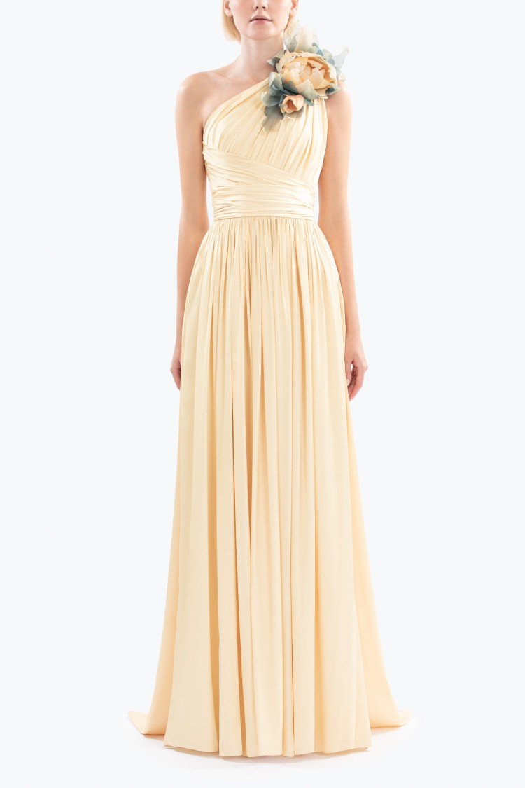 Saiid Kobeisy Long Coco Pleated Dress
