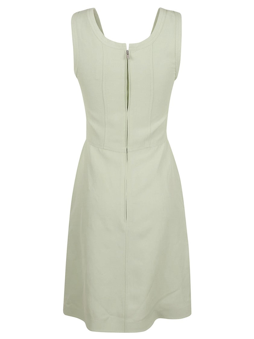 Jil Sander Fitted Bodice Dress With Flared Skirt
