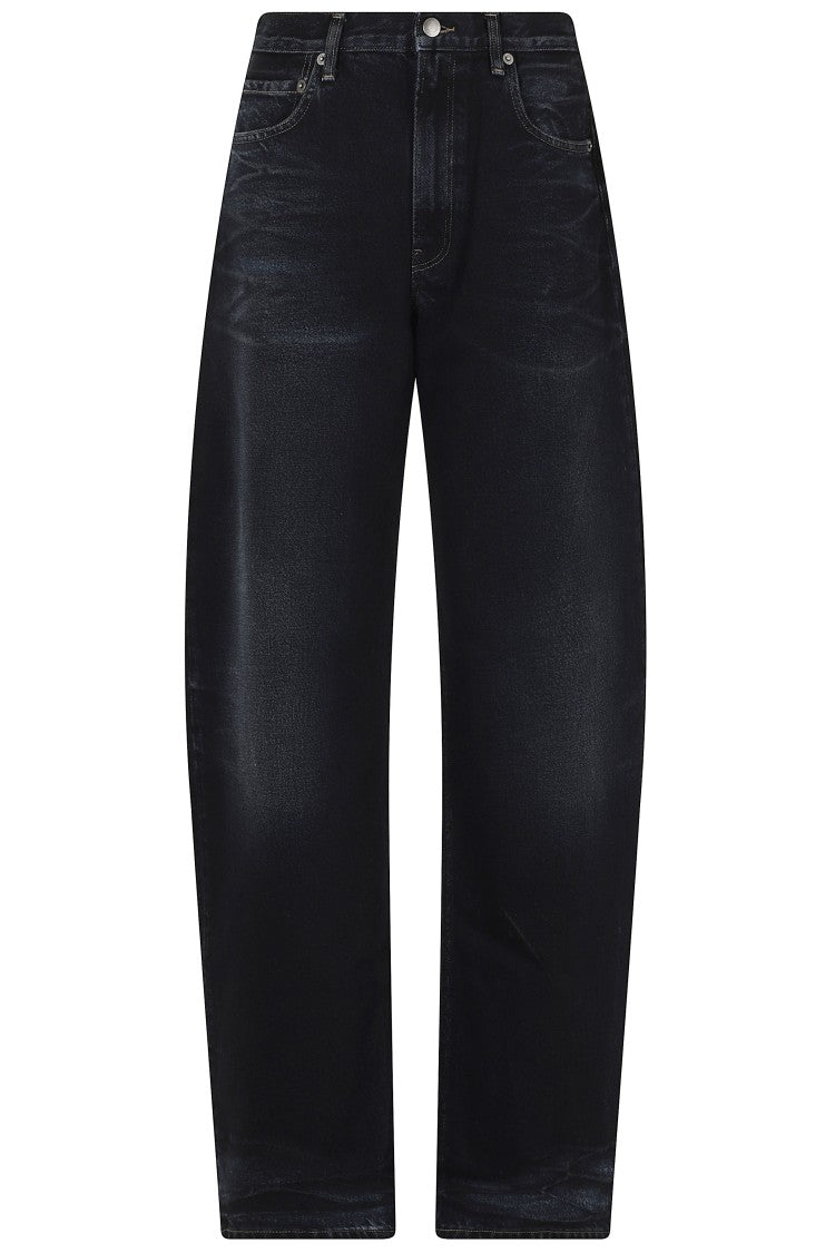 Haikure Dark Blue Bibi Relaxed Wide-Leg Jeans