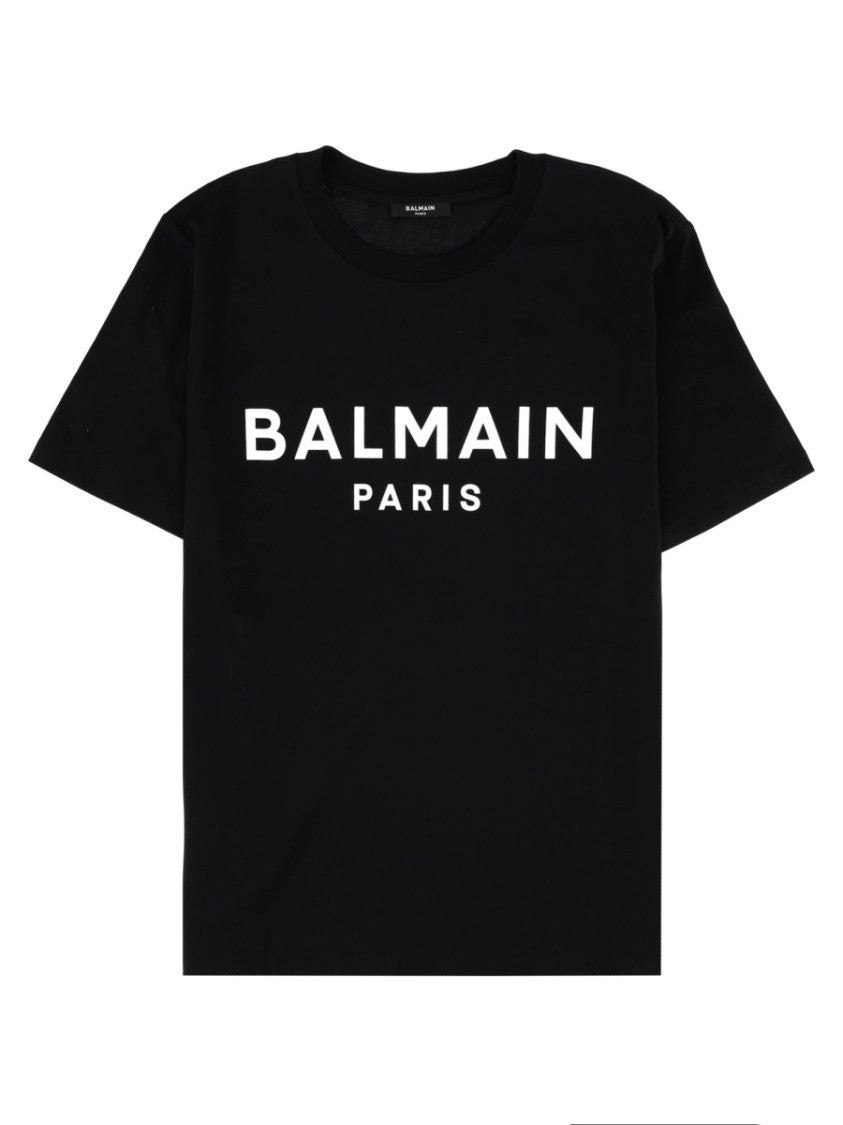 Balmain Short-Sleeve Bold Logo Print T-Shirt