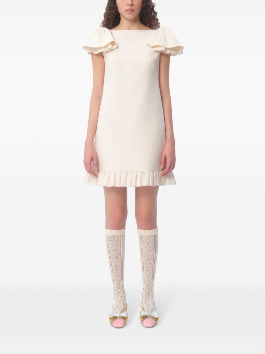 Valentino White Crepe Couture Dress