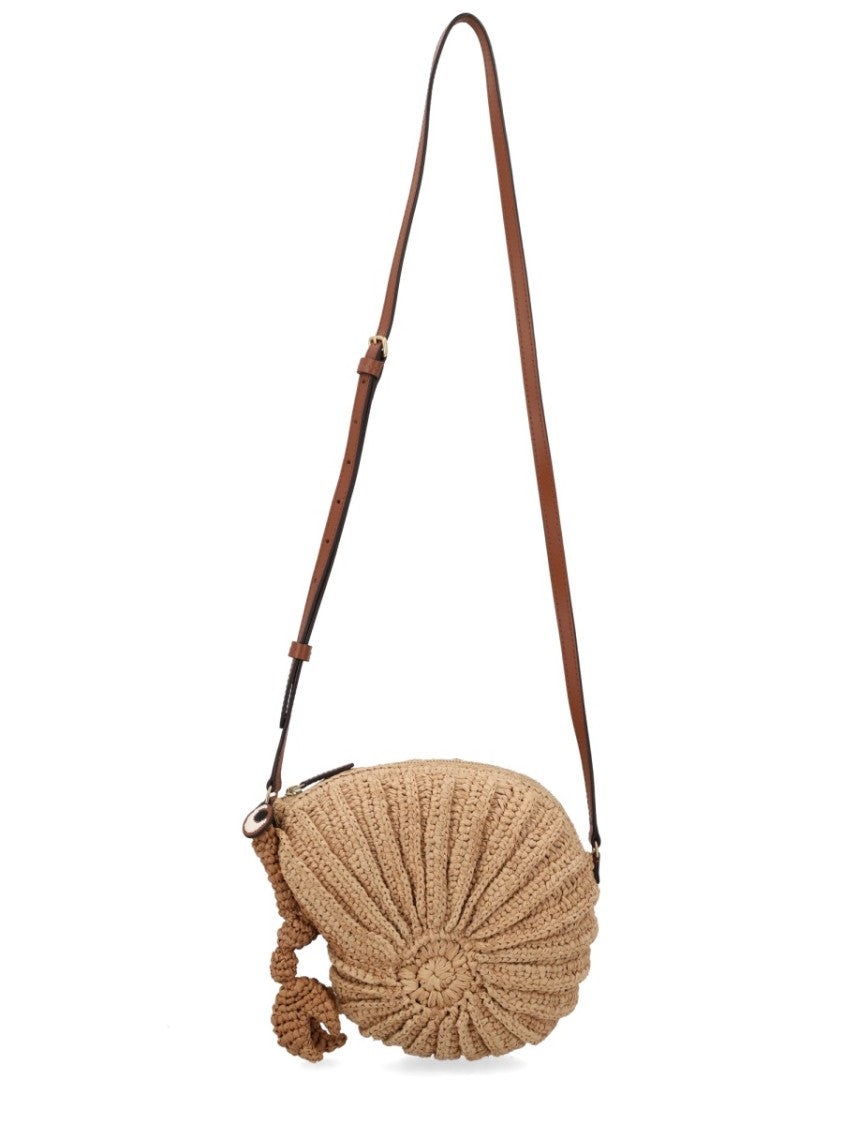 Anya Hindmarch Hermit Crab Straw Spiral Shoulder Bag