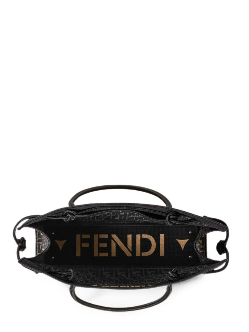 Fendi Structured Tote Bag With Signature Monogram Pattern