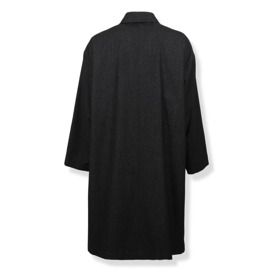 Lemaire Oversized Black Coat With Concealed Closure