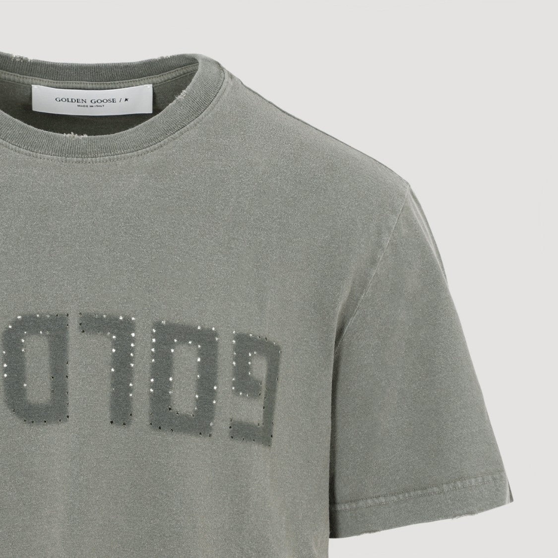 Golden Goose Dusty Olive Cotton Golden Regular T-Shirt