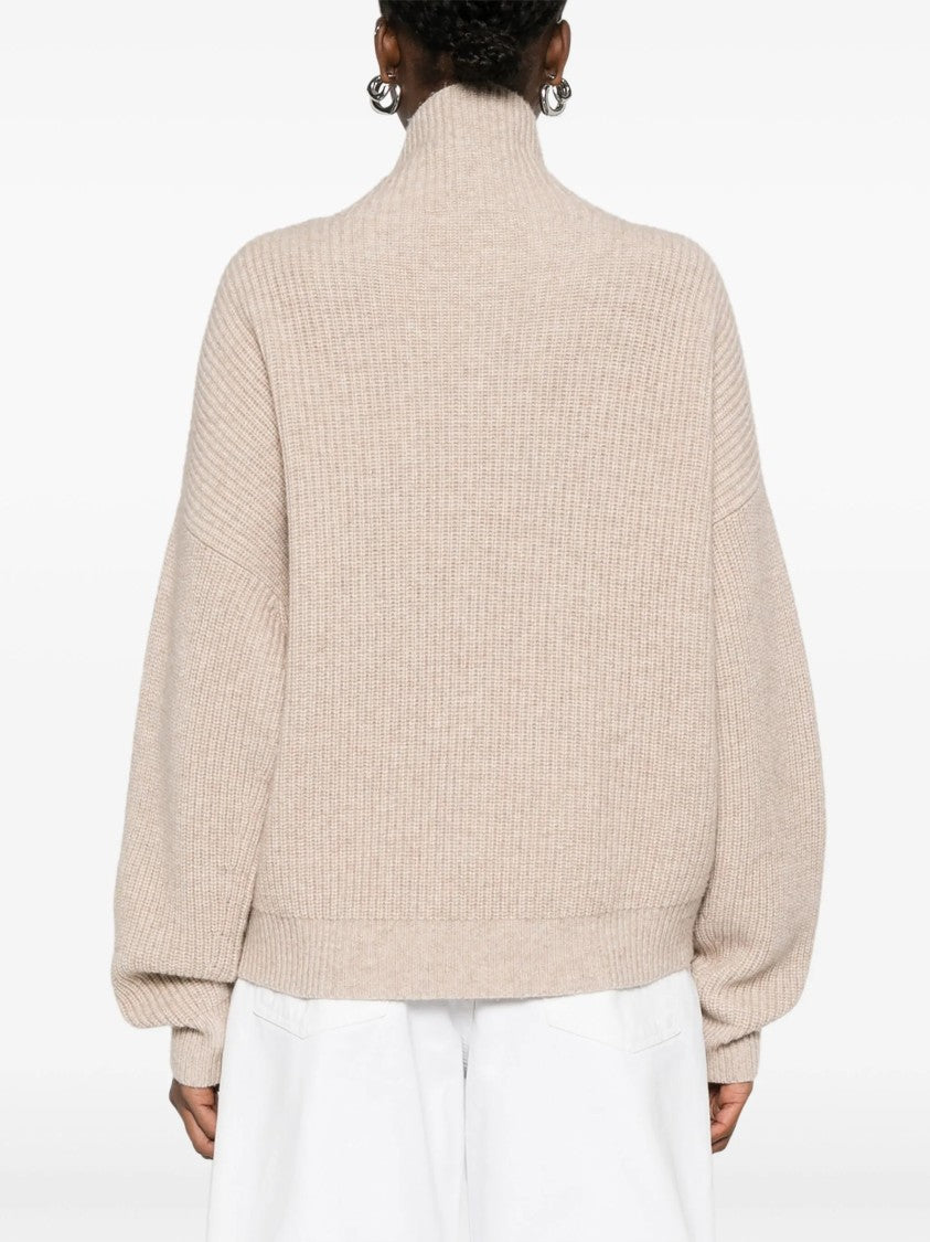 Isabel Marant Neutral Brooke Ribbed Knit Pullover
