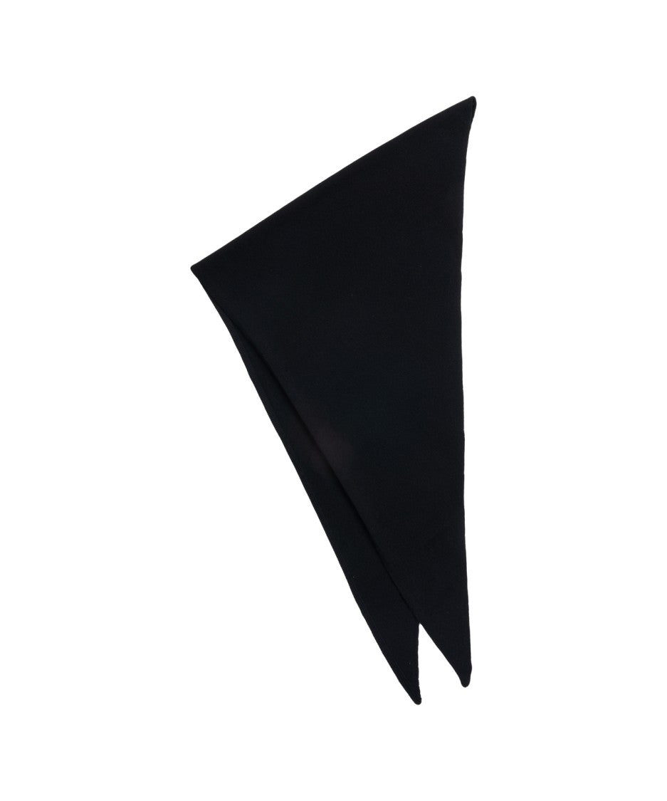 Mvm Triangular Black Knit Scarf