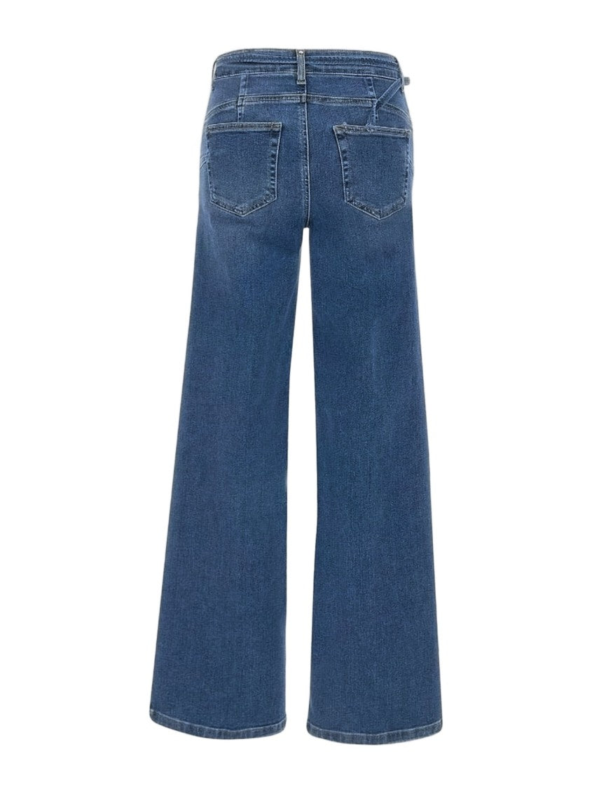 Liu Jo High-Waisted Flared Jeans With Tone-On-Tone Belt