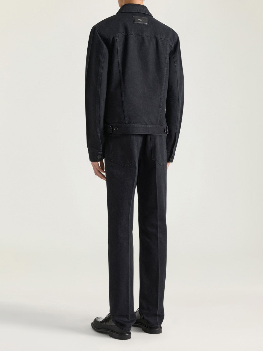Givenchy Classic Black Denim Tailored Fit Jacket