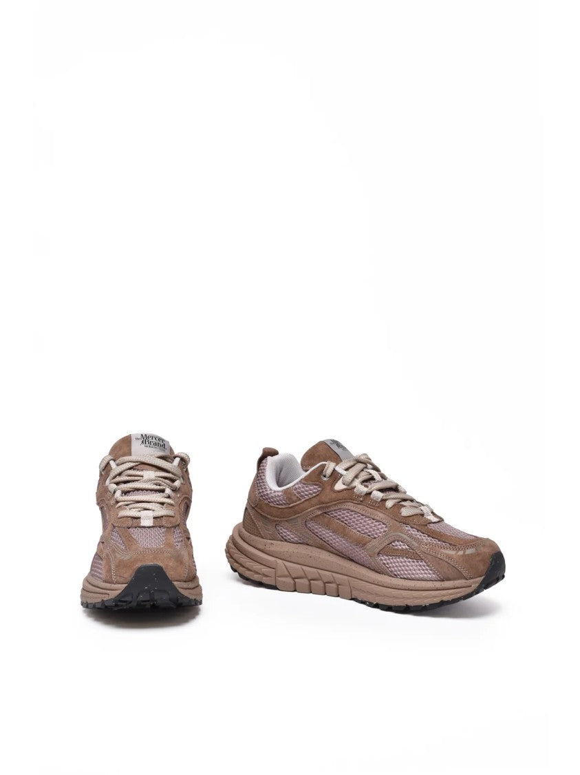 The Mercer Brand Brown Leather-Blend Vibram Sneakers