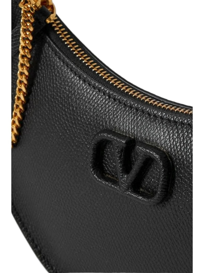 Valentino Garavani Crescent-Shape Cow Leather Shoulder Bag