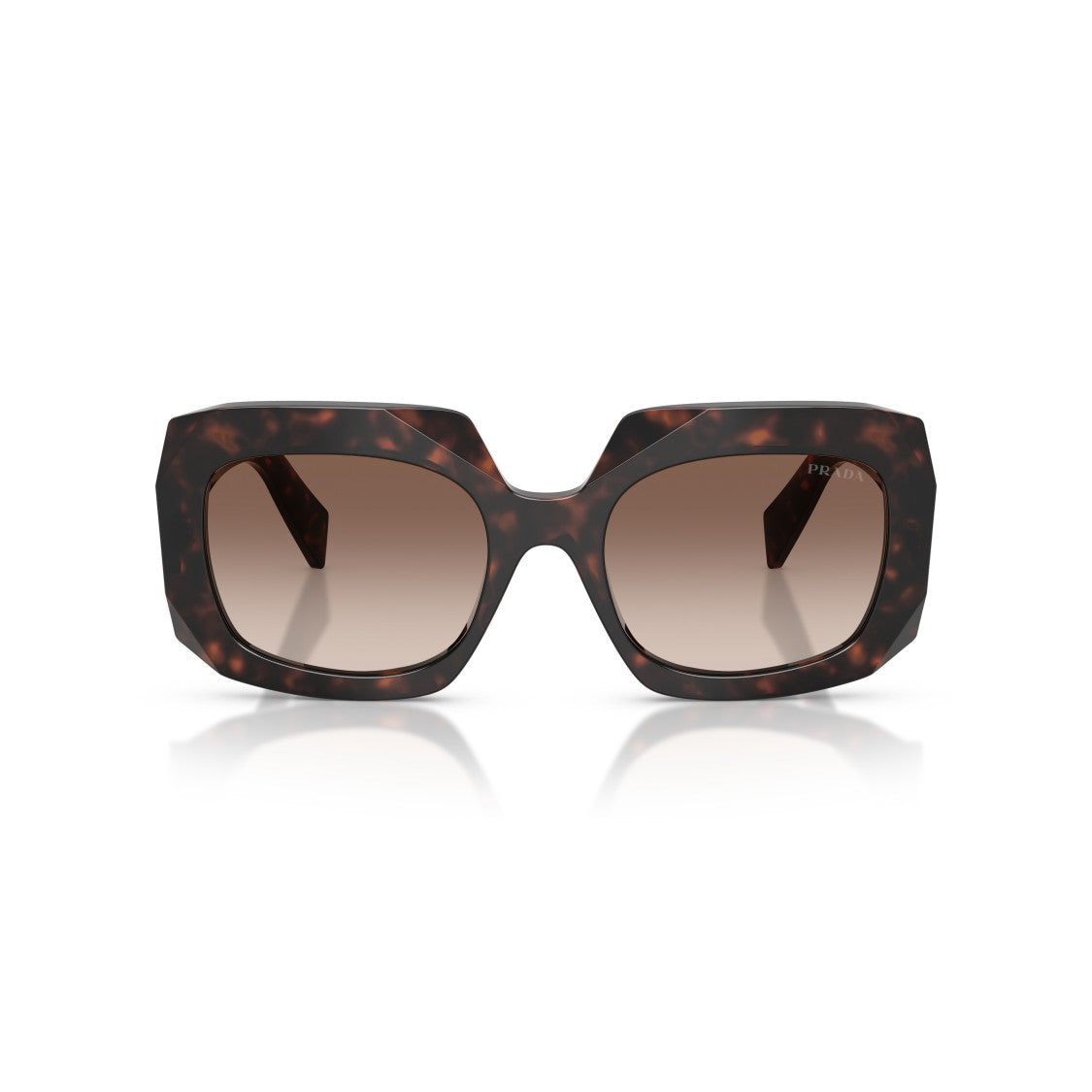 Prada 0Pr B23s Oversized Square Frame Tortoiseshell Sunglasses
