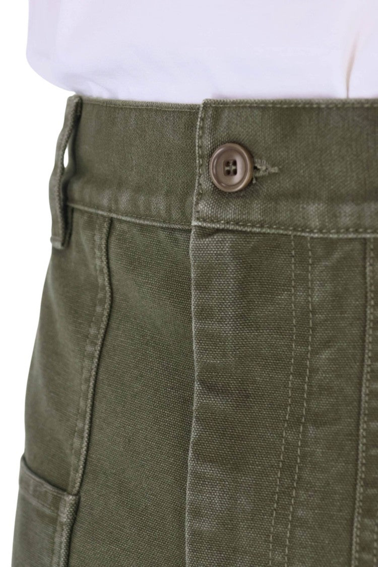 Isabel Marant Akyle Workwear Cotton Canvas Shorts