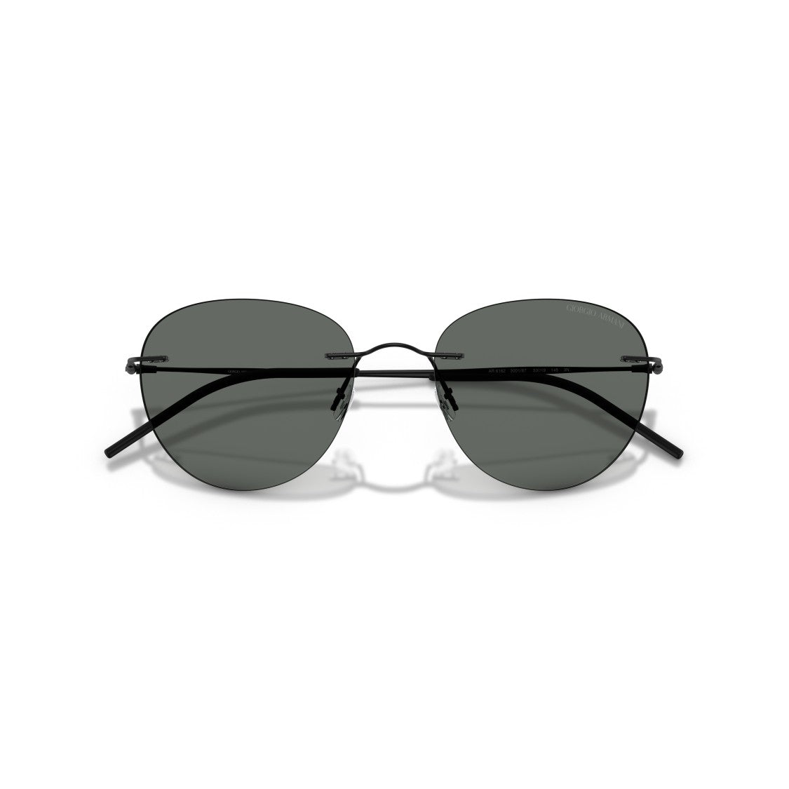Giorgio Armani 0Ar6182 Rimless Dark Lens Sunglasses With Thin Metal Frame