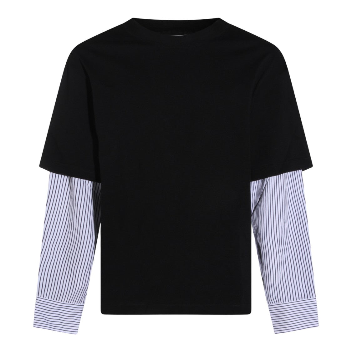 Jil Sander Layered Design Black T-Shirt