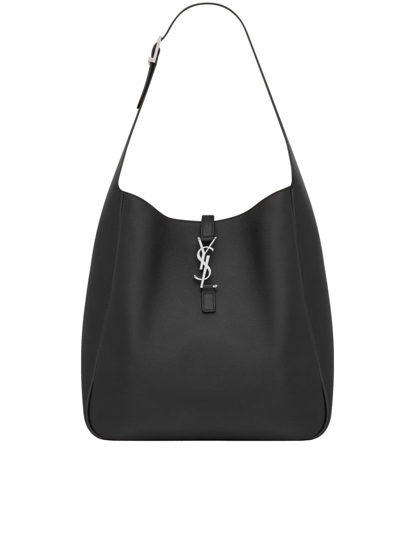 Saint Laurent Structured Handbag With Metallic Logo Charm